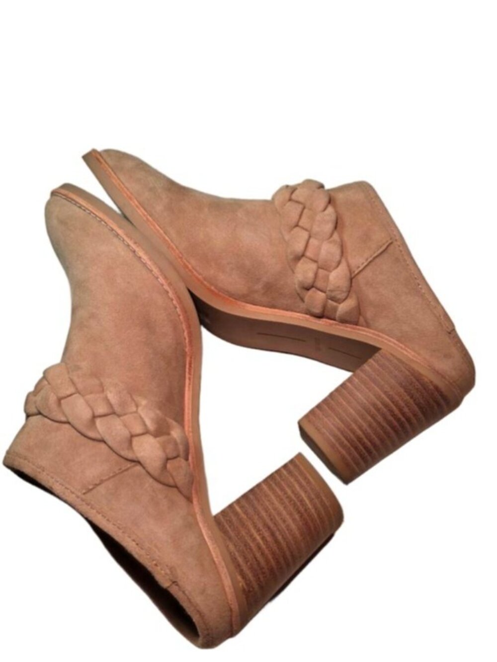 Dolce Vita Braided Suede Mule Heels With Pointed Toe In Taupe (SKU#2130) - Picture 7 of 10